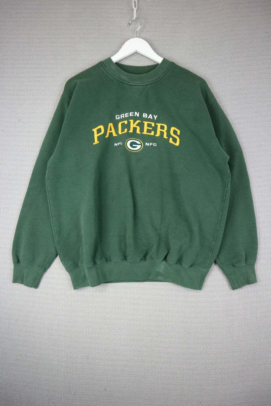 NFL Green Pay Packers Vintage Y2K 2000s NFL Cotton Crewneck Sweater Medium